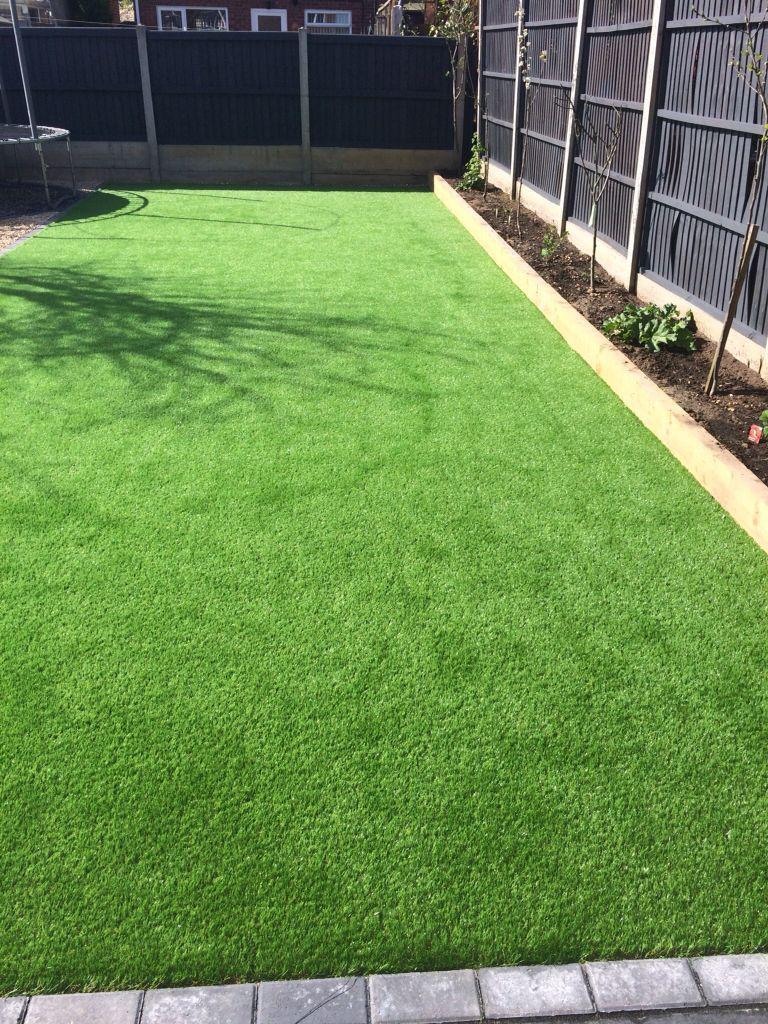 Modern artificial grass with edging